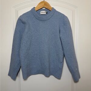 Kids Nowadays Light Blue Crew Neck Merino Wool Sweater
